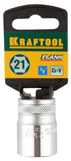 KRAFTOOL FLANK, 1/2″, 21 мм, торцовая головка (27805-21)