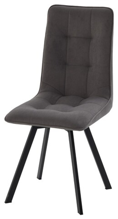 Стул ДАРЛИНГ 360 град. поворот. B28 Темно-серый, велюр / черный каркас, М-City