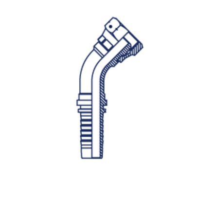 Фитинг DN 12 DK (Г) 22x1.5 (45) накидная гайка POWERMASTER
