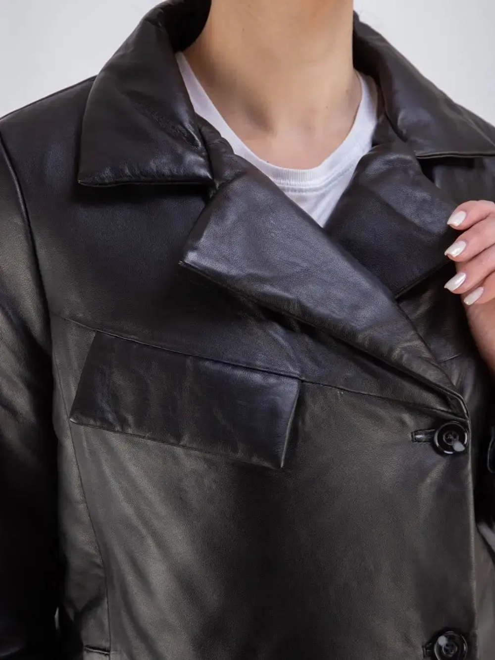 Куртка кожаная из натуральной кожи утепленная