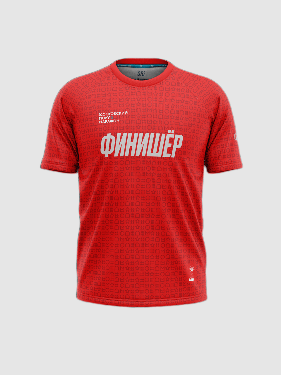 Футболка, GRI, MHM 2023, Финишер, мужской, красный