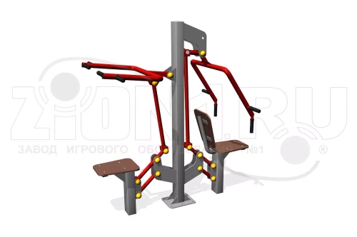 Уличный тренажер «Жим и верхняя тяга»
