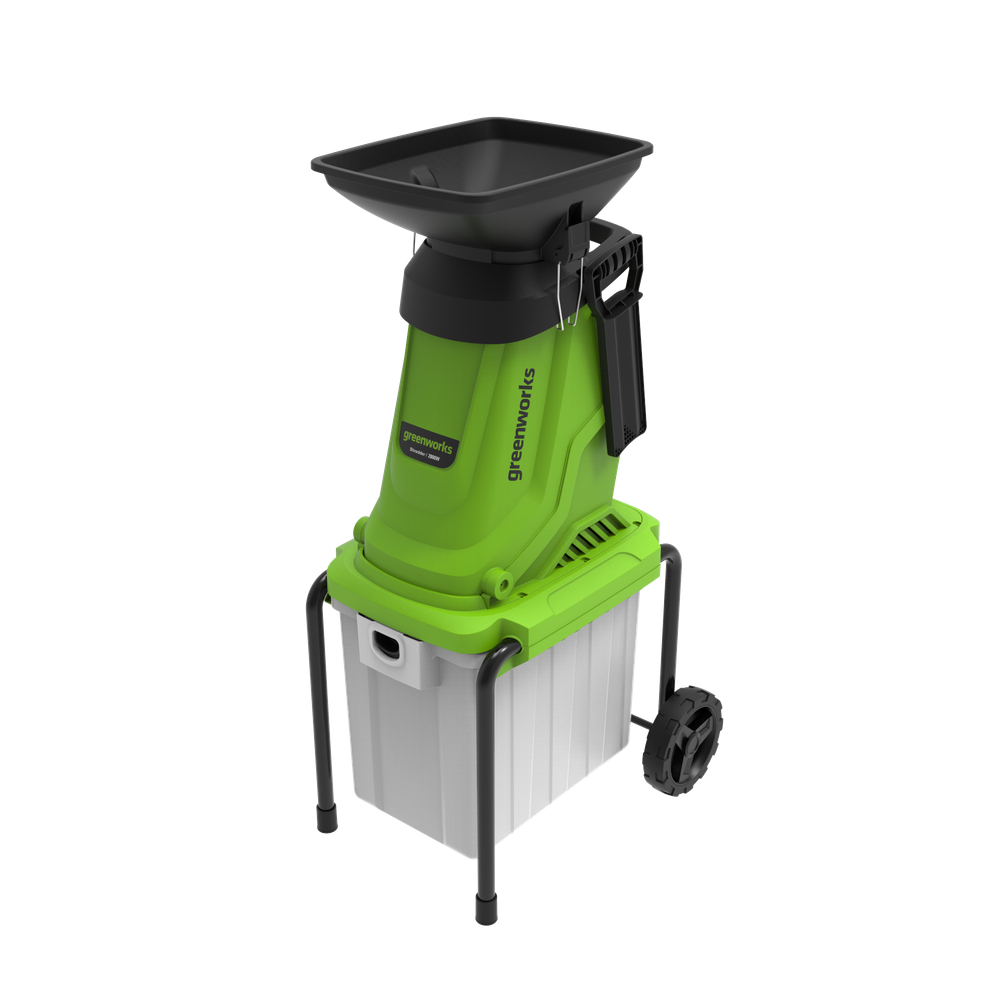 Измельчитель садовый электрический Greenworks GW-2800SD Арт. 2208007, 220 В, 2800 Вт с контейнером
