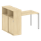 Метал Систем Куатро Стол письменный с шкафом-купе на П-образном м/к 40БП.РС-СШК-3.2 Т