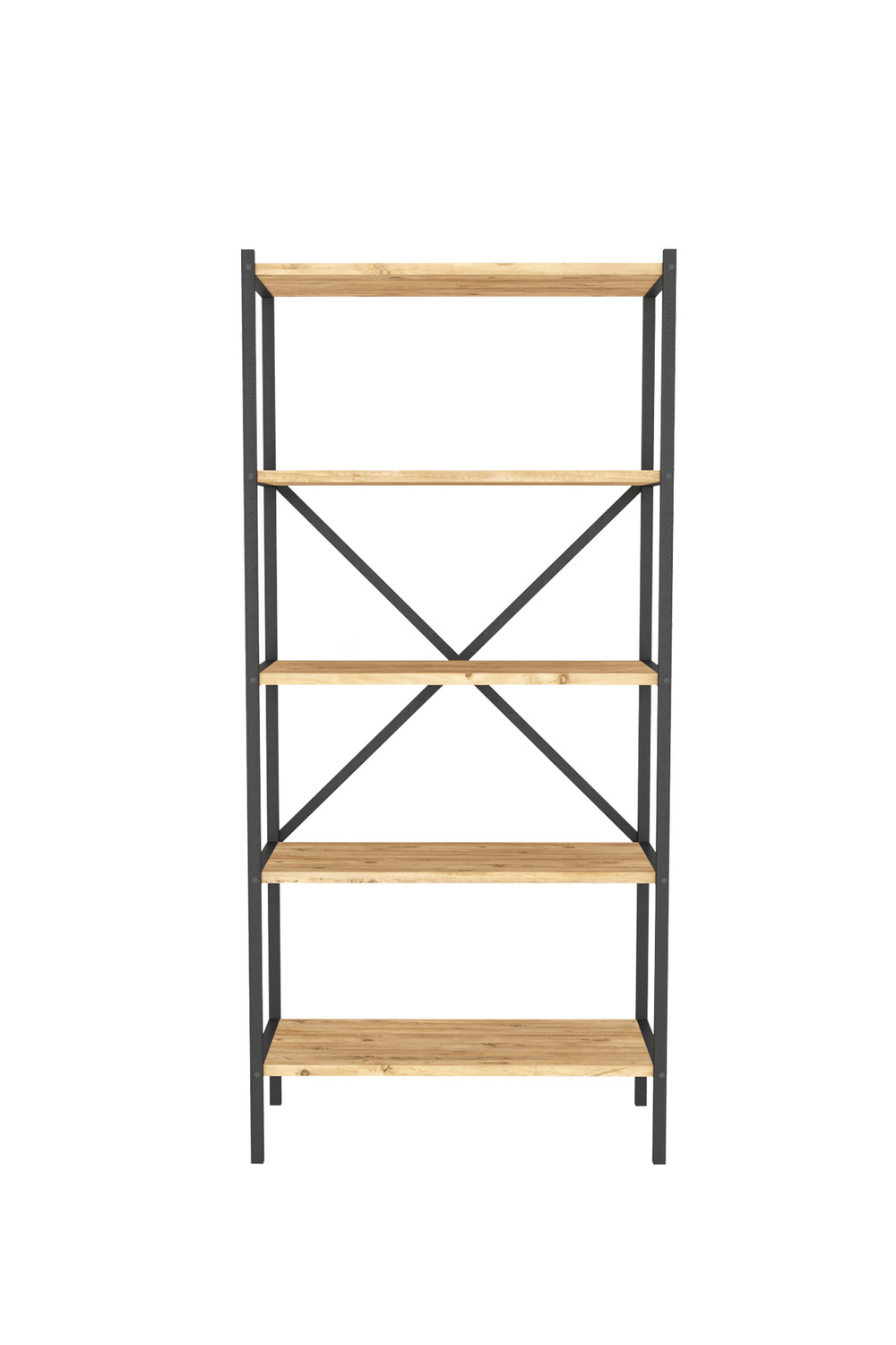 Стеллаж книжный 5 полок 160х66 - сосна