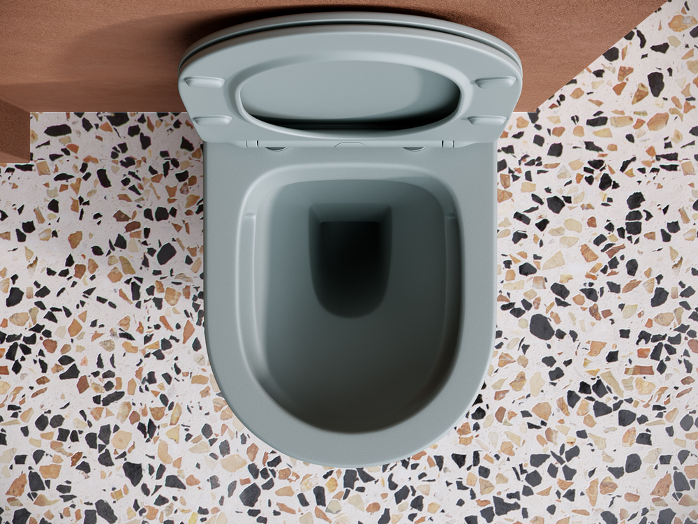 Подвесной унитаз Balearica Rimless (цвет Антрацит Матовый)