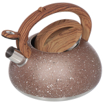 Чайник нерж, 3 л, свист, ручк бакелит, Daniks, корич мр, DSC-8800