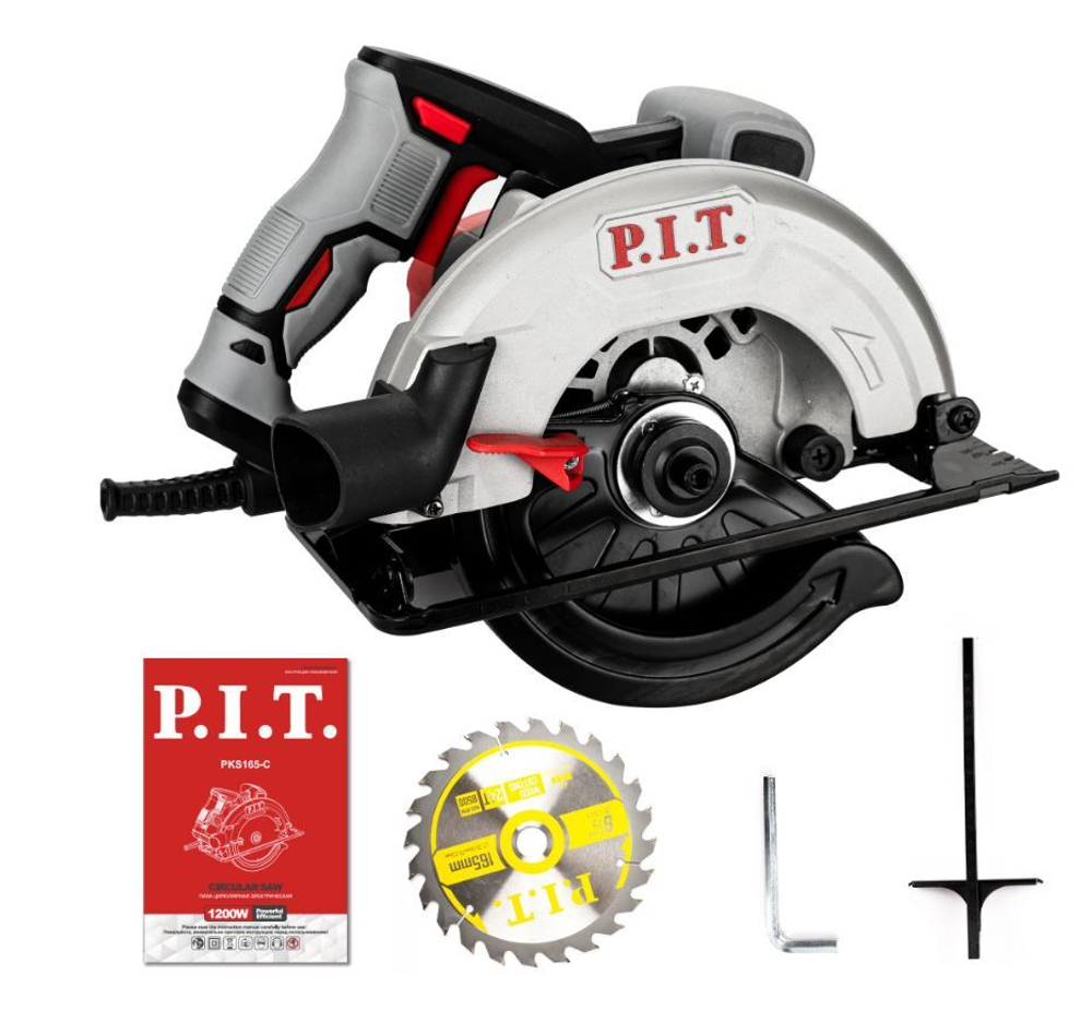 Пила циркулярная PKS165-C (1200Вт, 5500 об/мин, диск 165 мм, глубина пропила 36/53мм)