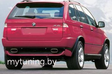 Накладка на задний бампер для BMW Х5 Е53 сплошная