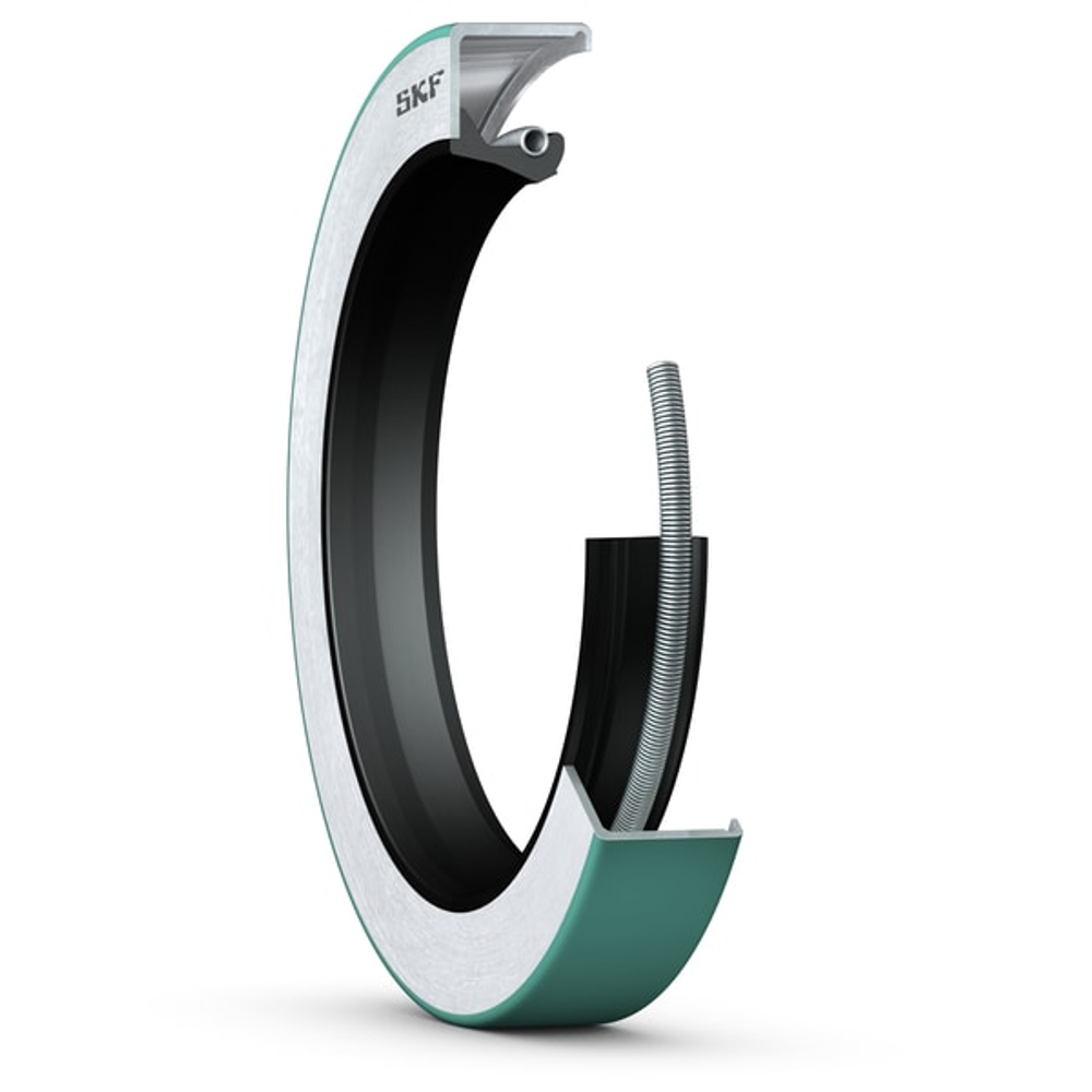 Манжетное уплотнение с металлическим корпусом и кромкой SKF Wave, для жидкой или пластичной смазки 12336