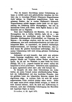 Die Attischen Nächte. Des Aulus Gellius, Volume 1 | Fritz Weiss