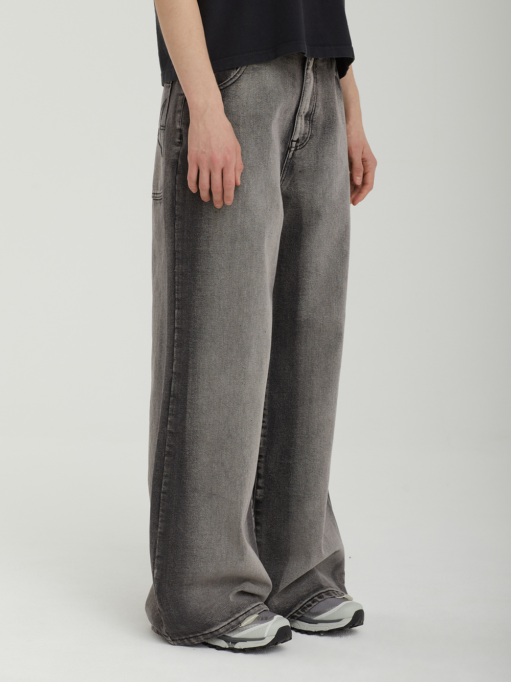 Женские Джинсы Glen Washed Grey Overdye Baggy