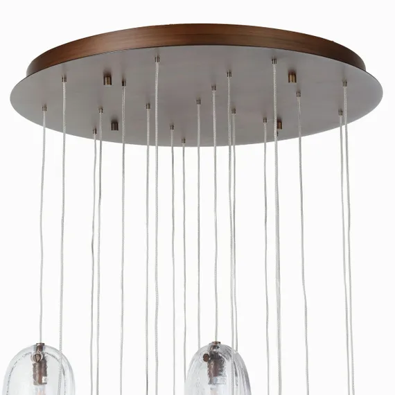 Подвесной светильник Jewel Ø60 см, прозрачный, медный