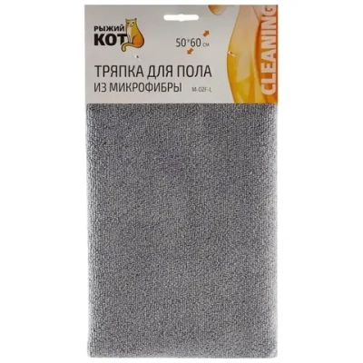 Тряпка для пола из микрофибры M-02F-L, цвет: серый размер: 50см