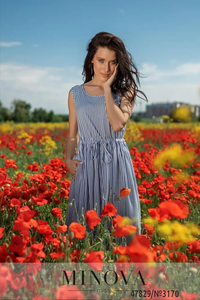 Платье 3170-Голубой Minova