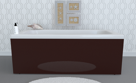 Экран под ванну глухой TR-10-012 коричневый глянец