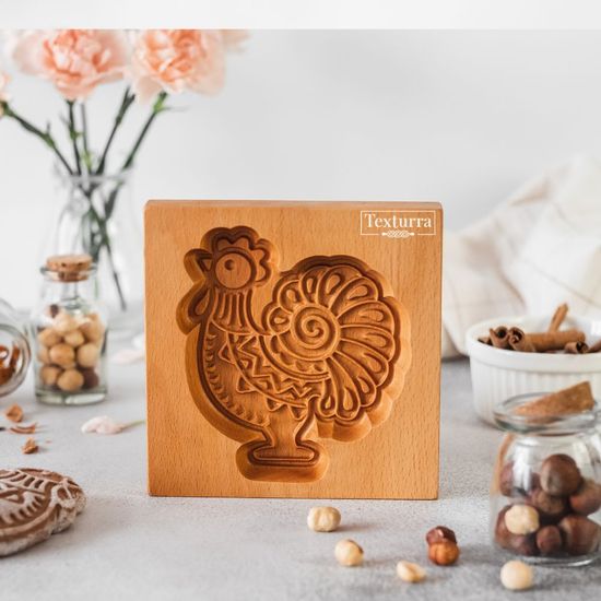 печатный пряник в форме петушок