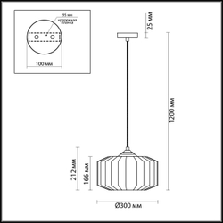 4782/1 PENDANT ODL21 409 бордовый/бронзовый Подвес E27 60W BINGA