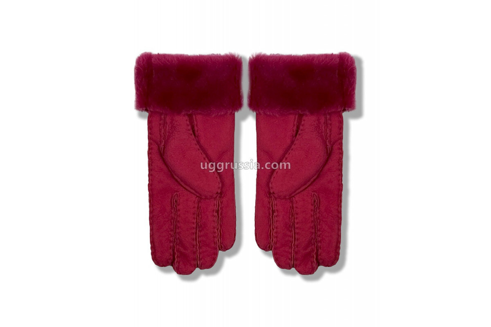 UGG Перчатки Замшевые Женские Розовые