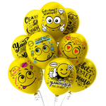 Шар латексный 30см Смайл Оптимист (Желтый)