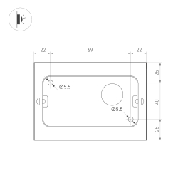 Светильник SP-Wall-110WH-Flat-6W Warm White (Arlight, IP54 Металл, 3 года) 020801