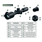 Прицел тепловизионный ATAK ET46-50LRF Tube, 640x512, D50, дальномер