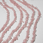 Розовый кварц натуральный, бусины фриформ, 4-10мм