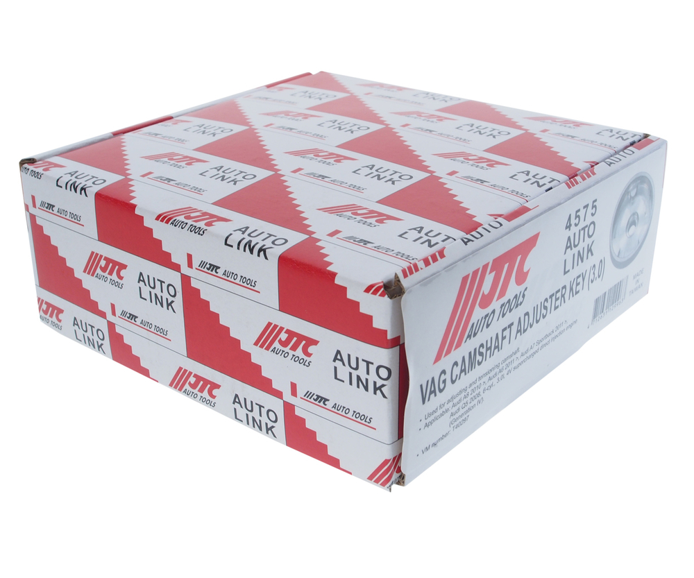 JTC-4575 - Приспособление для натяжения цепи распредвала (AUDI A6 A7 Sportback A8 4.0 TFSI) JTC - 
Используется для натяжения цепи ГРМ.
Применение: Audi А8 2010, Audi А6 2011, Audi A7 Sportback 2011, Audi Q5 2008, 6-цил., 3,01, 4V с двигатель с прямым вспрыском (поколение IV).
VM номер: Т40297.