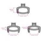 Кольцо с зажимом для мошонки для пояса верности Pubic Enemy (Цвет: черный)