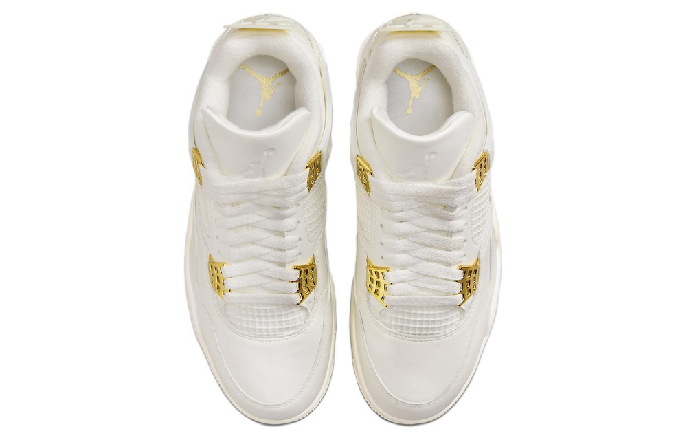 Кроссовки Jordan Air Jordan 4 Metallic Gold (Женская размерная сетка)