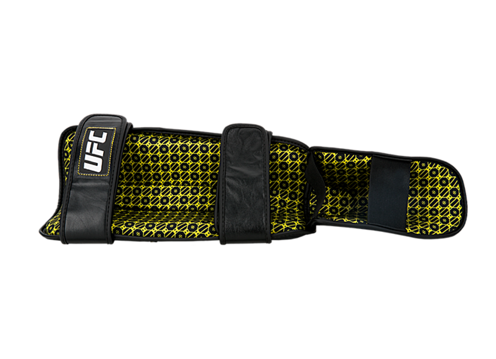 UFC Защита голени на липучках, черная - L/XL