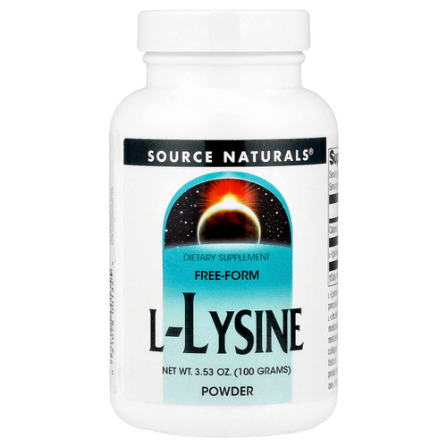 Source Naturals, L-лизин в порошке, 100 г (3,53 унции)