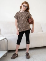 Костюм для девочки летний, футболка и бриджи