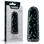 Мини-вибратор Rechargeable Glow-in-the-dark Music Massager - 8,5 см. (Цвет: черный)
