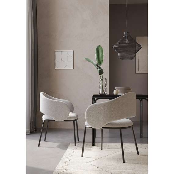 Стул Jude, серое букле, черные ножки