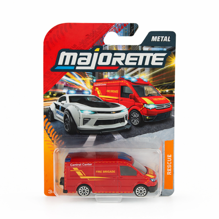 Металлическая машинка Majorette Rescue 3000003 4 пожарный Volkswagen Crafter 1:64 3000003 4
