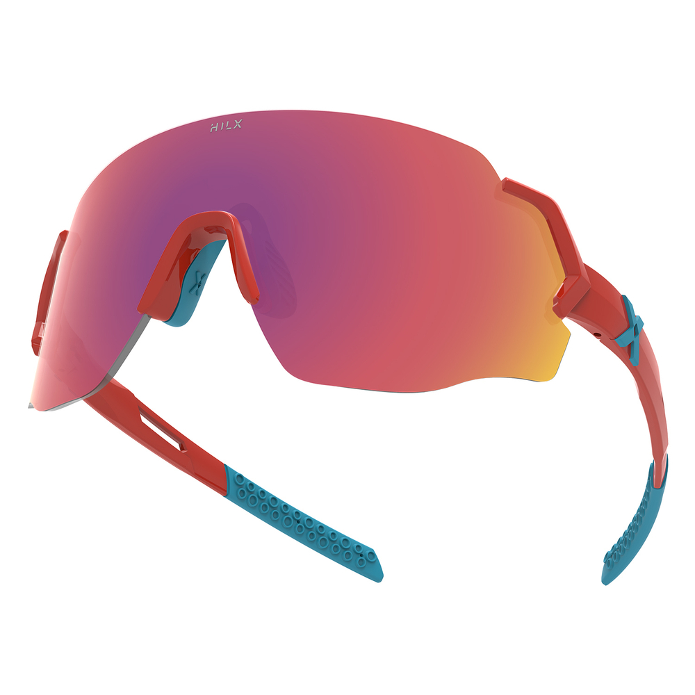 Спортивные очки HILX Savage (L) / Shiny Red Blue / Red Lens