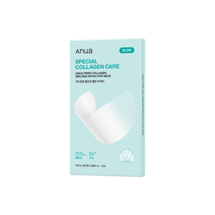 ANUA Набор тающих патчей для шеи PDRN Collagen Melting Patch For Glass Skin, 4 шт