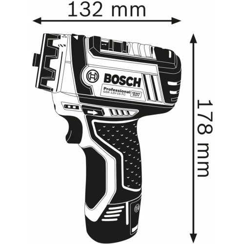 Аккумуляторный шуруповёрт GSR 12V-15 FC Professional BOSCH 06019F6000