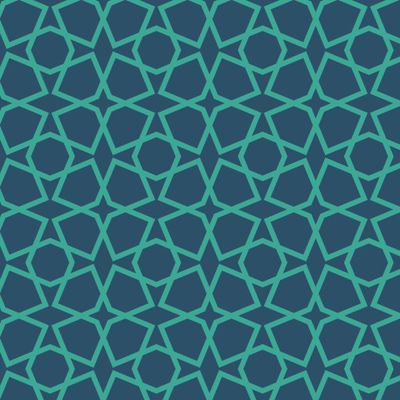 Марокканский геометрический сине-зеленый орнамент