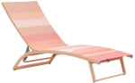 Шезлонг-лежак садовый Филадельфия 192х63см h31/97см, 5 положений, алюминий/текстилен, розовый, 40550
