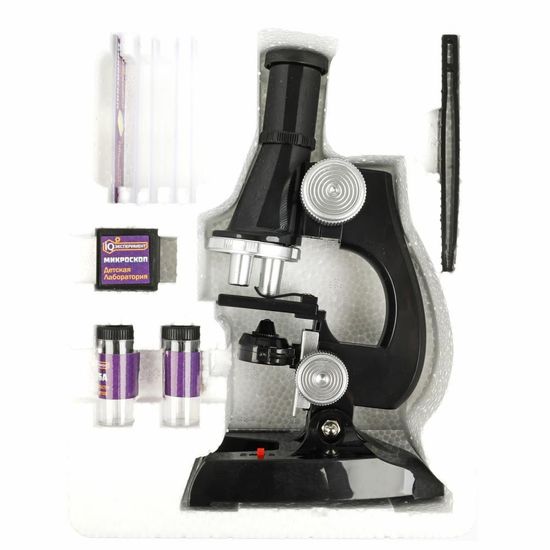 Микроскоп "iq эксперименты", 10 компонентов, кор.19*23,7*8,5см ИГРАЕМ ВМЕСТЕ