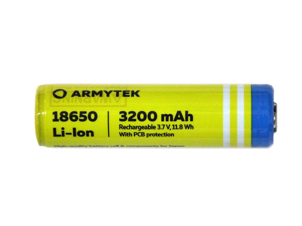 Аккумулятор Armytek 18650 Li-Ion 3200 мАч защищенный