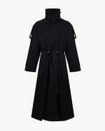 “Creative director” winter deconstructed tailcoat-trench