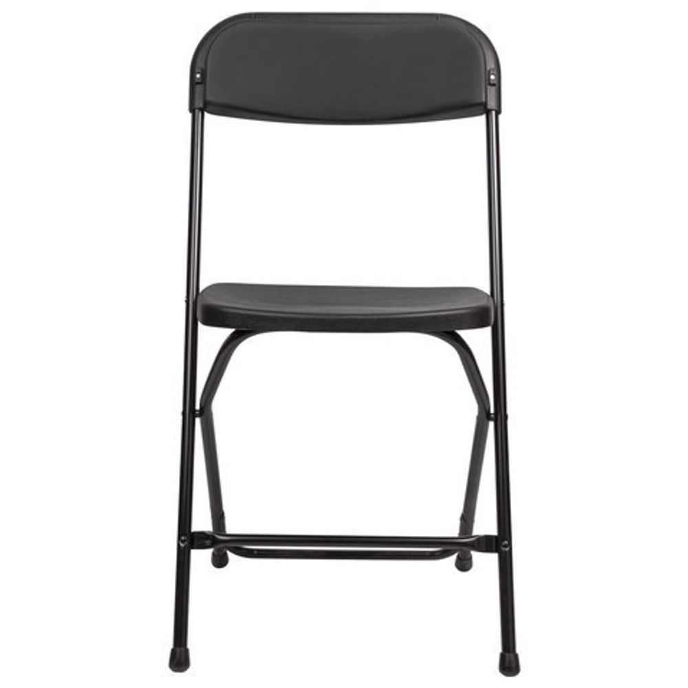 Стул складной для дома и офиса BRABIX "Golf CF-002", черный каркас, пластик черный, 531563