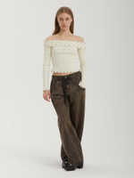 Женские Джинсы Washed Brown Elasticated Balloon