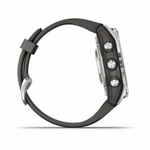Смарт-часы Garmin Fenix 7s Pro Solar серебристый с черным силиконовым ремешком, 010-02776-01
