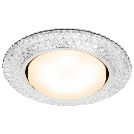 Светильник встраиваемый cо светодиодной подсветкой ЭРА DK LD23 SL/WH под лампу GX53 прозрачный