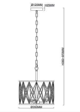 Люстра подвесная 3*Е14 3020/11/03P никель Rombik Stilfort