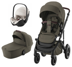 Коляска 3 в 1 Britax Roemer Smile 5Z LUX и автокресло Baby-Safe PRO LUX Soft Taupe Urban Olive